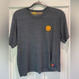 Aviator Nation | Smiley Boyfriend Tee - Charcoal